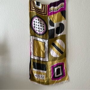 Lanvin long silk printed scarf